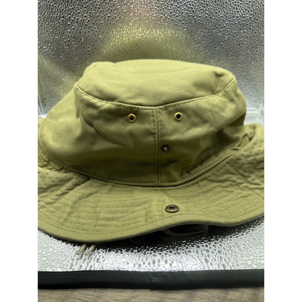 Unbranded Olive Green Cotton Boonie Hat Wide Brim Sun Fishing Hiking Bucket Hat